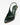 Luis Onofre Forest green pointed-toe slingbacks in patent leather with gold chain-charm buckle and fluted cone heel
