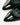 Luis Onofre Forest green pointed-toe slingbacks in patent leather with gold chain-charm buckle and fluted cone heel
