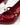Luis Onofre Epoch garnet patent leather mary jane pumps with gold stud strap and sculpted cone heel