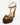 Luis Onofre Lacquer deep brown embossed leather platform sandals with geometric cutout vamp and crisscross ankle straps