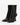Luis Onofre Dynasty black leather ankle boots with angular gold-lined cutout and extra-pointed toe