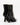 luis Onofre Dynasty black leather ankle boots with angular gold-lined cutout and extra-pointed toe
