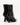 luis Onofre Dynasty black leather ankle boots with angular gold-lined cutout and extra-pointed toe
