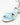 Light Blue Kitten Heel Sandal with Crystal