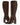Luis Onofre Bridle deep brown leather knee-high boots with gold buckle strap