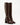 Luis Onofre Bridle deep brown leather knee-high boots with gold buckle strap