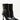 Luis Onofre Cinch black leather pointed-toe ankle boots with diagonal wrap strap and gold buckle