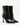 Luis Onofre Cinch black leather pointed-toe ankle boots with diagonal wrap strap and gold buckle