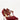 Luis Onofre Heirloom bordeaux suede T-strap pumps with gold-piped cutouts and curved gold heel