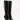 Luis Onofre Lattice black leather knee-high boots with geometric diamond cutwork shaft