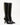 Luis Onofre Lattice black leather knee-high boots with geometric diamond cutwork shaft