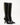 Luis Onofre Lattice black leather knee-high boots with geometric diamond cutwork shaft