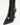 Luis Onofre Lattice black leather knee-high boots with geometric diamond cutwork shaft