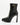 Luis Onofre Moss forest green patent leather platform ankle boots with gold chain-charm buckle