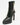 Luis Onofre Moss forest green patent leather platform ankle boots with gold chain-charm buckle