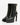 Luis Onofre Moss forest green patent leather platform ankle boots with gold chain-charm buckle