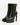 Luis Onofre Moss forest green patent leather platform ankle boots with gold chain-charm buckle
