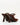 Luis Onofre Pendant deep brown suede pointed-toe mules with dangling gold chain charm