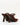 Luis Onofre Pendant deep brown suede pointed-toe mules with dangling gold chain charm