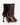 Luis Onofre Rivet deep brown embossed leather pointed-toe ankle boots with round gold stud closure