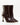 Luis Onofre Rivet deep brown embossed leather pointed-toe ankle boots with round gold stud closure