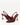 Luis Onofre Talon bordeaux embossed leather pointed-toe slingbacks with curved gold talon accent