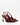 Luis Onofre Talon bordeaux embossed leather pointed-toe slingbacks with curved gold talon accent