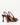 Luis Onofre Talon bordeaux embossed leather pointed-toe slingbacks with curved gold talon accent
