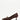 Luis Onofre Taper brown embossed patent leather kitten heels with gold crescent bow