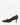 Luis Onofre Taper brown embossed patent leather kitten heels with gold crescent bow