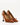 Luis Onofre Amber tan embossed leather pointed-toe pumps with bow and curved gold accent