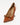 Luis Onofre Amber tan embossed leather pointed-toe pumps with bow and curved gold accent