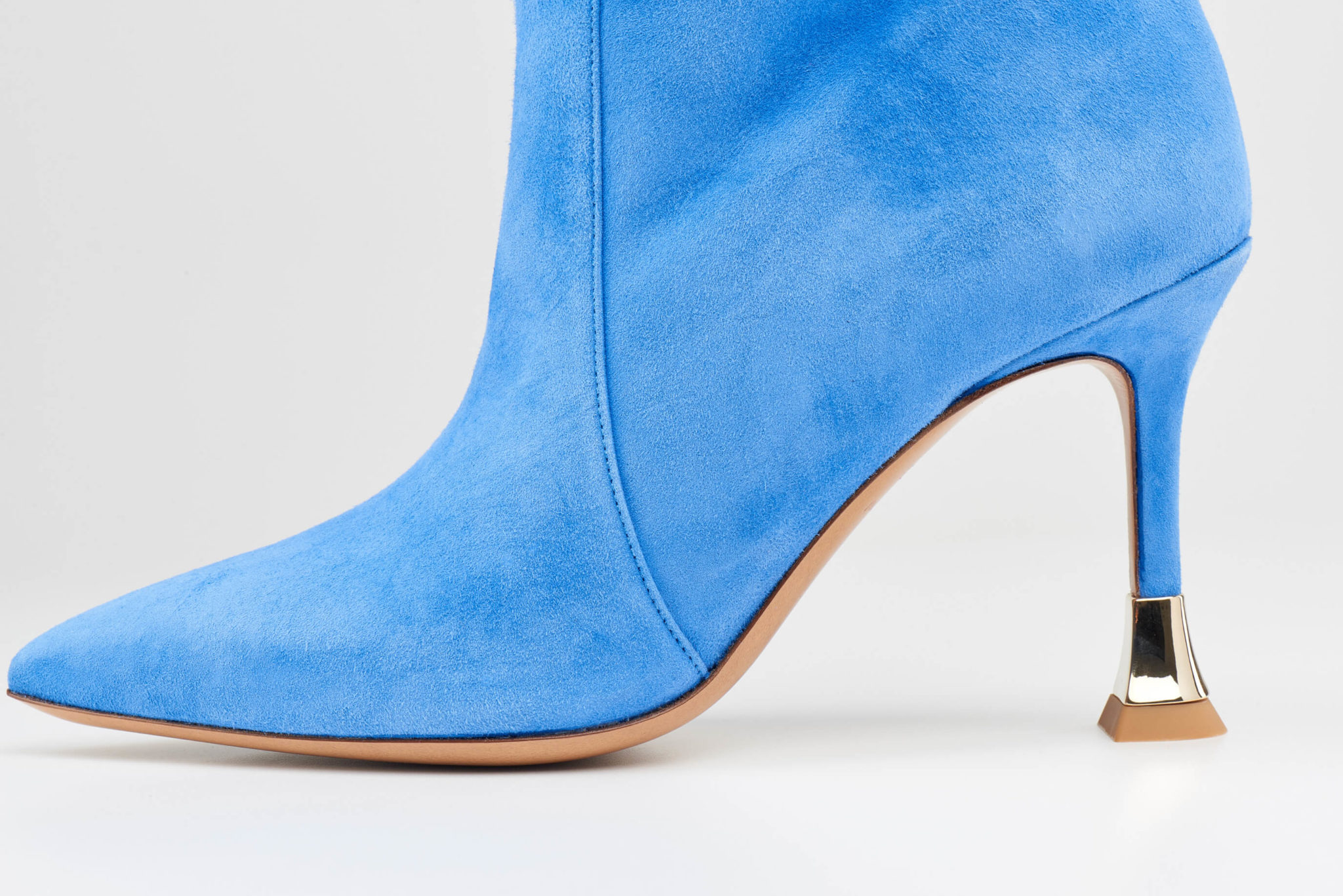 Royal blue suede Knee High Boots -Fall Winter 22
