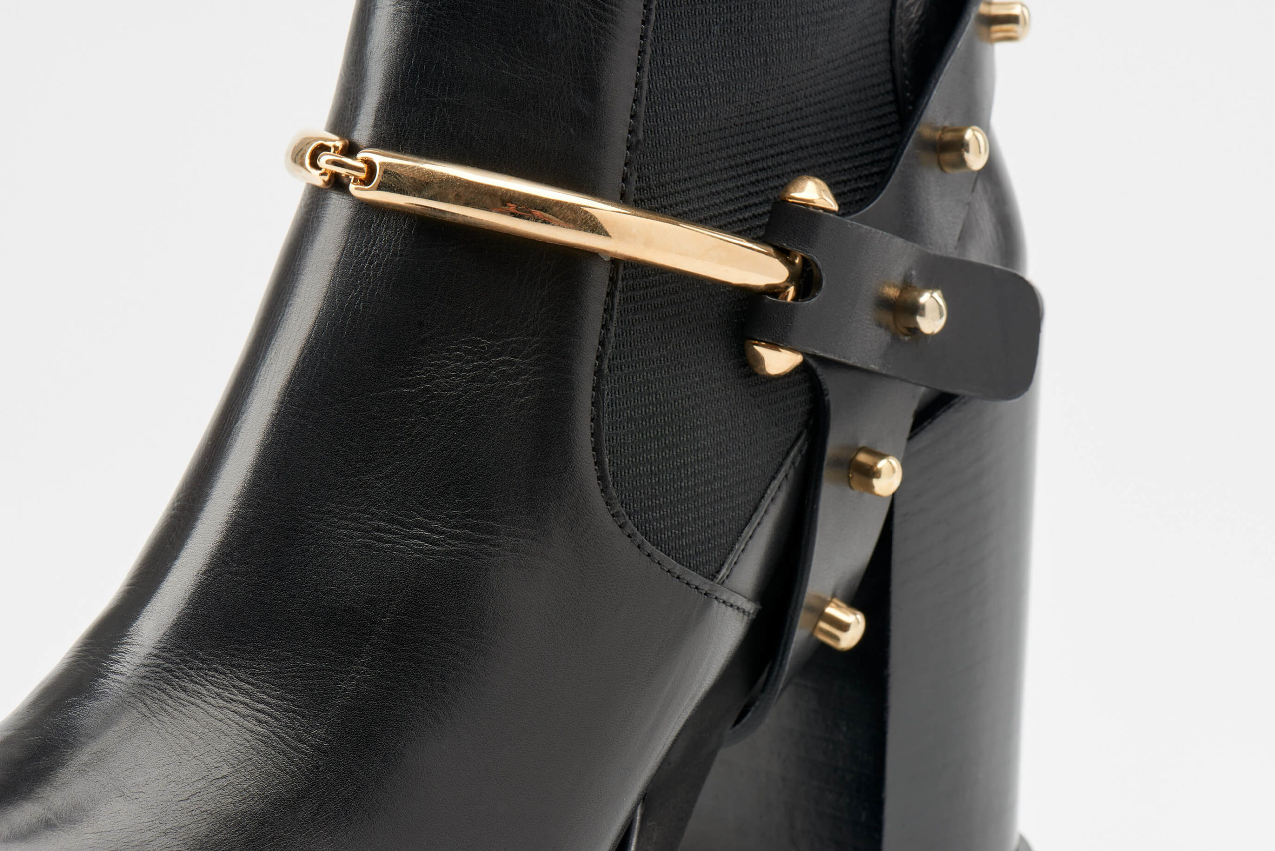 Black Knee boot gold harness  – Pacas-7