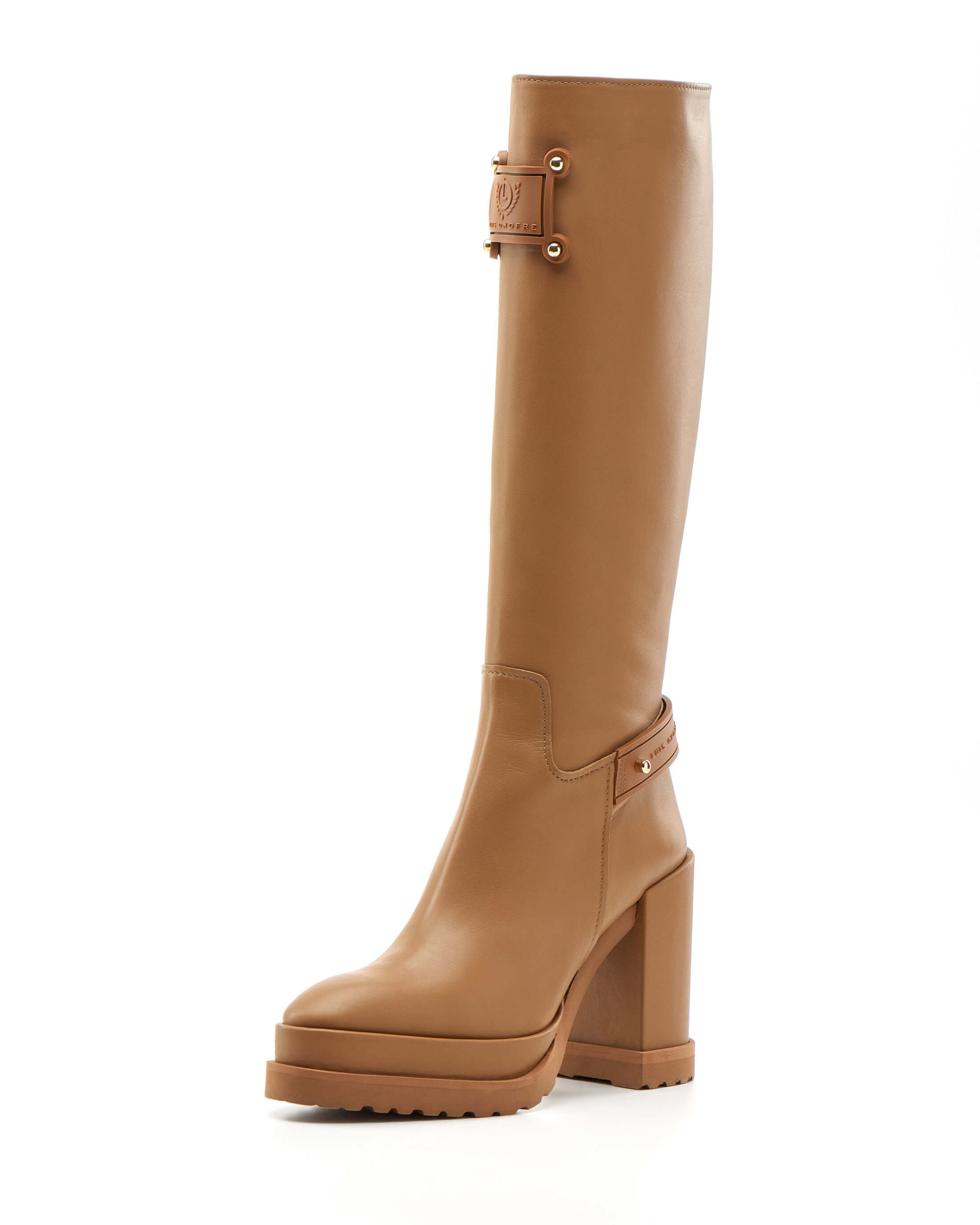Camel Leather Knee boot- Kent-2