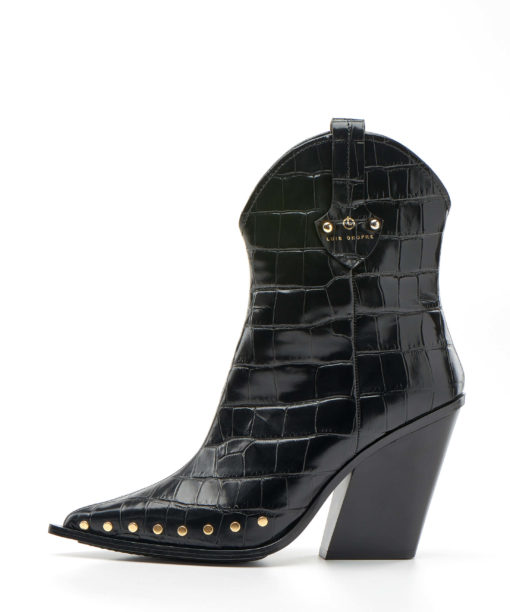 Western studded boots in black