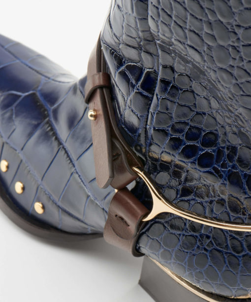 Texas Croc-leather in blue