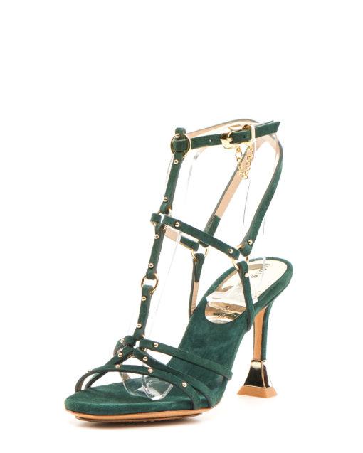 Strap Heeled Sandals in green