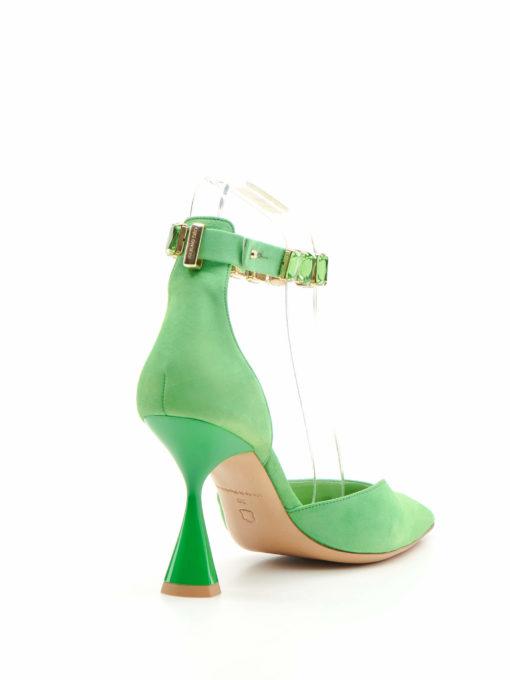 Pointed Toe pumps in acid green suede